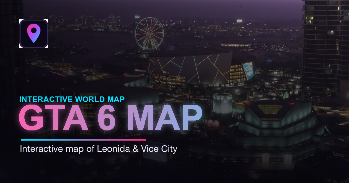 GTA 6 Map, Interactive Map of Leonida & Vice City